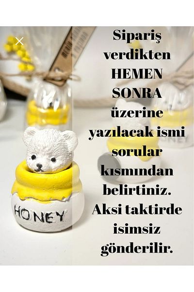 Style 20 Pieces Bear Honey Jar Magnet with Label Gift