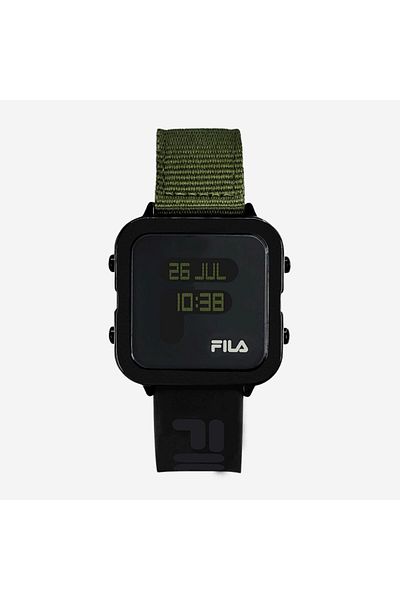 Fila Adult Unisex Digital Watch, Green/Black 38-6088-105, 38 mm