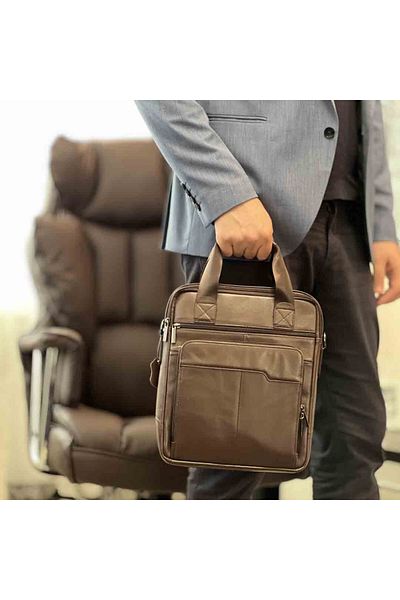 Micutz Men's Shoulder/Handbag, Office/Business Collection 2023, 31x28x7.7cm, Brown