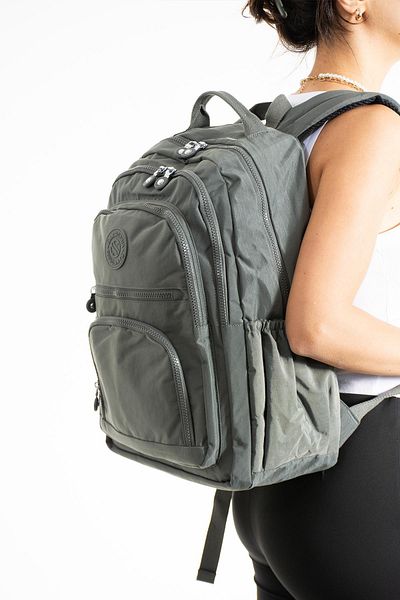 H&D COLLECTİON Unisex Αδιάβροχο τσαλακωμένο ύφασμα πολλαπλών διαμερισμάτων μεσαίου μεγέθους Laptop School and Backpack 3013