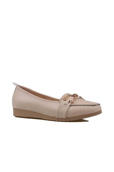 Trend Adımlar Cream Soft Sole Women's Ballerinas