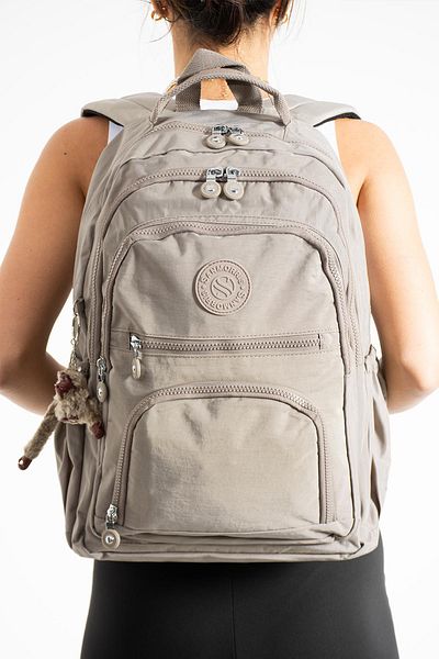 H&D COLLECTİON Unisex Αδιάβροχο τσαλακωμένο ύφασμα πολλαπλών διαμερισμάτων μεσαίου μεγέθους Laptop School and Backpack 3013