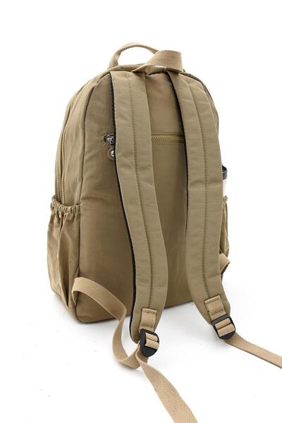 H&D COLLECTİON Unisex Water Resistant Crinkle Fabric Multi-Eye Medium Size Laptop School and Backpack 3013