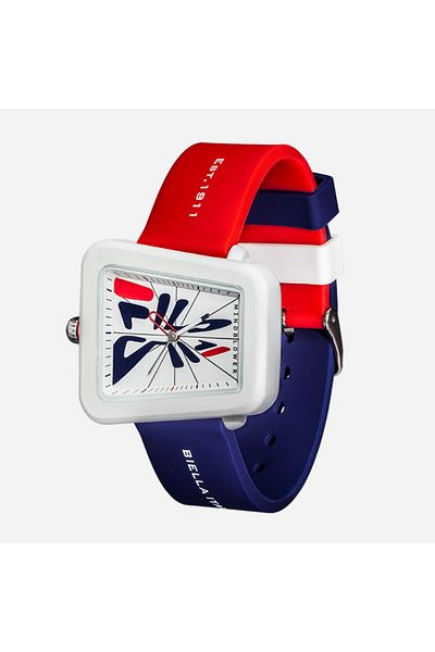 Fila Adult Unisex Analog Watch, Red/Blue 38-343-001, 42 mm