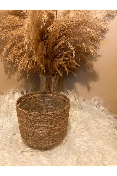 Paganca 2-Piece Wicker Cylinder Flower Pot Small Sizes