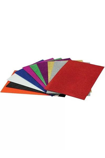 Mu Art Ahşap Eva 20 X 30 cm 10 Colors 2 mm Glitter, Adhesive