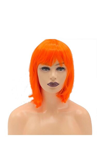 ForWhat شعر مستعار برتقالي غير منتظم للمكتب والمنزل والمناسبات والأداء