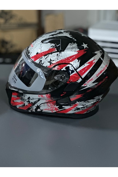 Palas Motor Motokaskk Çene Açılır Kask RS2 / BÜYÜK BEDEN / ÇELİK MEKANİZMALI / Ece 22.06 Sertifikalı