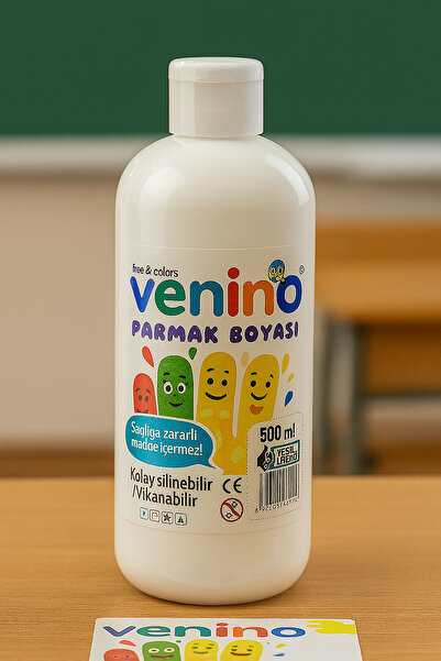 Venino 500 ML Parmak Boya - Elden Kolayca Çıkar - Süper Kalite Canlı Ana Renkler