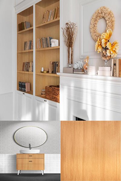 Yu Su Tools 5 Metre Yapışkanlı Ahşap Görünümlü PVC Folyo – Dolap, Masa, Raf, Duvar İçin Estetik Kaplama Kağıdı