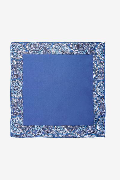 ALTINYILDIZ CLASSICS Men's Navy Blue Silk Handkerchief
