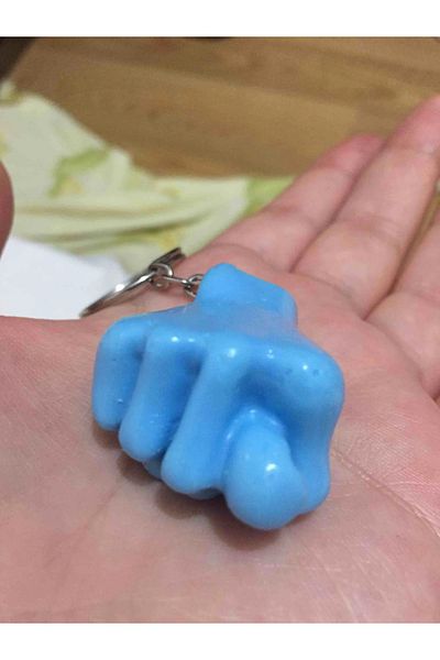 ForWhat سلسلة مفاتيح زرقاء لطيفة من Muzip Nah Espirit كهدية للمكتب المنزلي