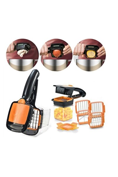 ForWhat 5Mod Easy Chamber Vegetable Fruit Chopper Apparatus for Office Home Office Kitchen