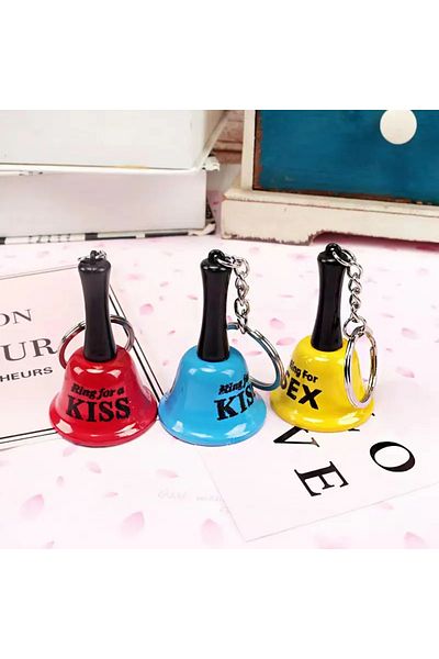 ForWhat Reception Bell Hand Bell Model Keychain for Office Home Office Gift