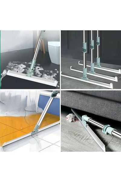 ForWhat Telescopic Moving Head Glass Floor Squeegee Apparatus for Bureau Home Office Hygiene