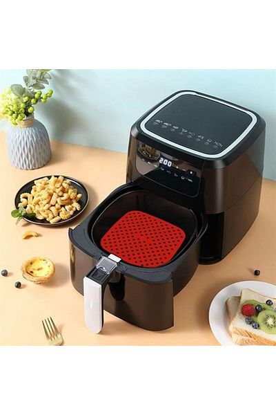ForWhat 21.5cm Silicone Heat Resist Washable Oven Baking Tray Square Baking Mat for Bureau Home Office Kitchen