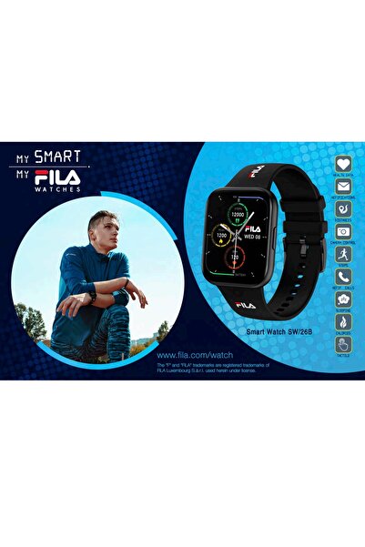 Fila Adult Unisex Smartwatch Watch, Black SW/26B,