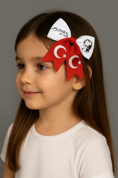 Massaltay Σετ με 2 κλιπ πόρπες με σημαία της Τουρκίας με υπογραφή Ατατούρκ – ...