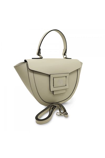 BESSO Dolce Attesa Grey genuine leather handbag