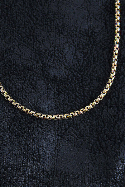 ForWhat قلادة رجالية بسلسلة محبوكة من الفولاذ الذهبي للرجل الذي يعتني به