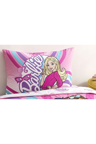 Taç Μαξιλαροθήκη Barbie Patterned 100% Cotton Fabric 1 τεμάχιο 50x70 cm