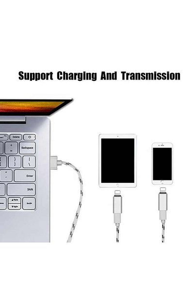 JollyMag Fast Charging Adapter, Type-C / Lightning, Music Playback, Data Transfer, 5A, Silver