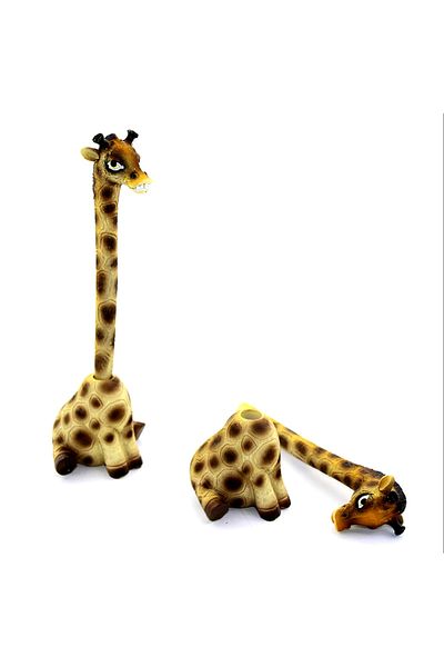 Wolawood Giraffe Figured Ballpoint Pen Cute Animal Themed Polyester Body Concept Gift Desktop Pen