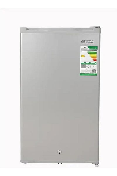 General Supreme ثلاجة ذات باب واحد (3.25 قدم مكعب، 92 لتر)، فضية GS120MS