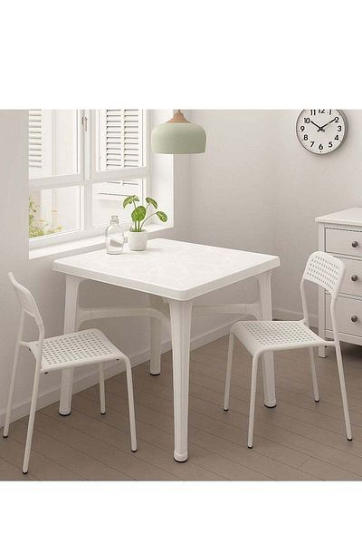 ALMUFARREJ Square Kitchen Table 80×80 cm – Practical and Elegant Design Suited for Modern Spaces