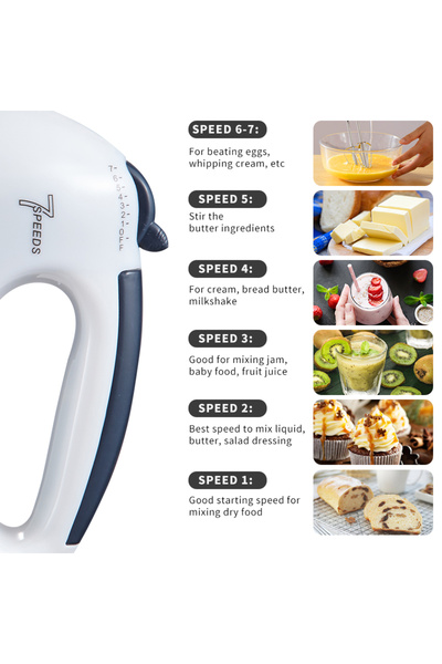 Türkiye 220 V 100 W 7 Speed Home Kitchen Egg Beater Hand Blender
