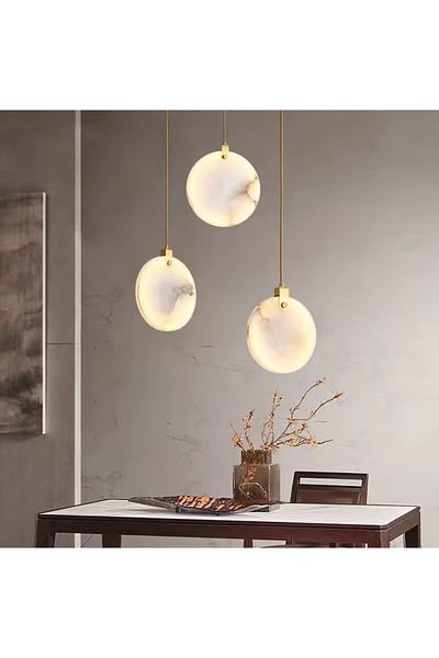 KARAZ Triple marble pendant light