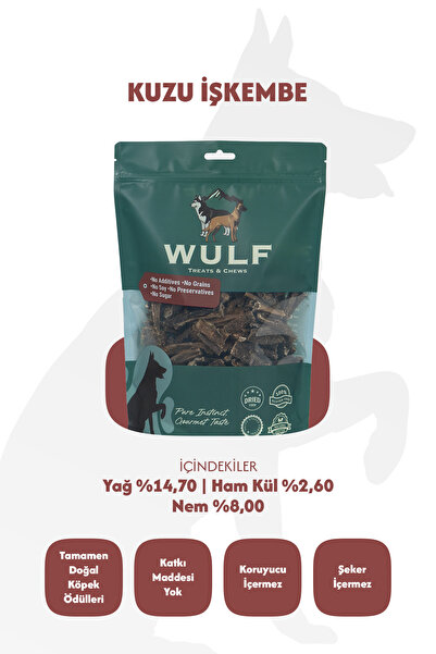 Çubuk Kuzu Işkembe Atıştırmalık Köpek Ödül Maması 100 gram