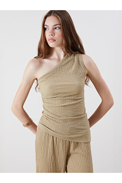 LC Waikiki Özmarka New Season One-Shoulder Gathered Blouse