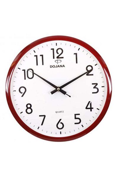 dojana Round Analog Wall Clock Red