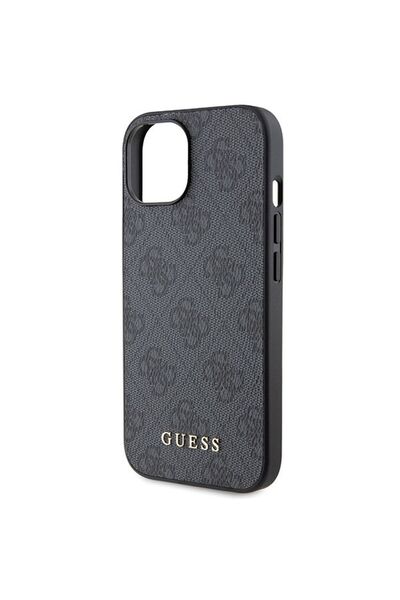 REDz Accessories Θήκη Guess για iPhone 15, μεταλλικό λογότυπο 4G, γκρι