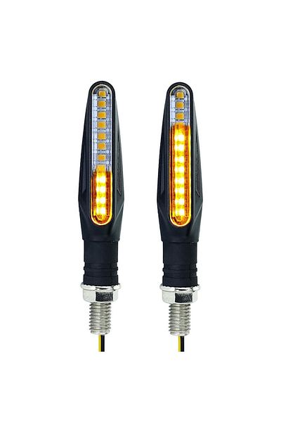 JollyMag Set of 2 SEQUENTIAL Motorcycle Signal Lamps, with 2 functions, position and signaling, AVX-ZD59B