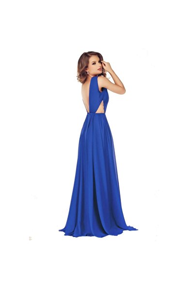 Miss Grey Rochie lungă din voal Timea cu decupaje laterale