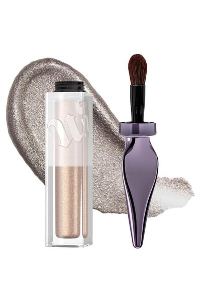 Urban Decay 24/7 Glaze-On Liquid Eyeshadow – Silver Spooning Duo Chrome Silver Shimmer – 3.12g