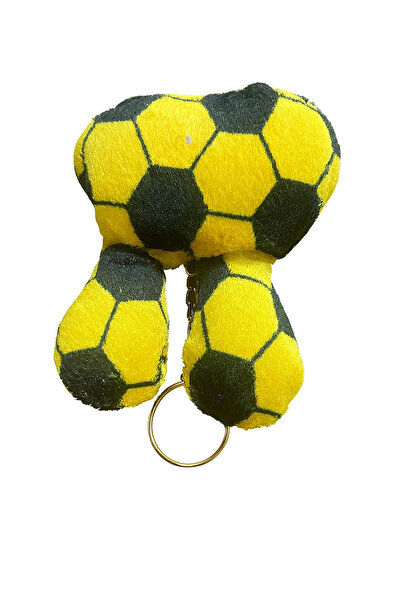 Bittox Futbol Topu Desenli Taraftar Peluş Anahtarlık- Galatasaray-Fenerbahçe