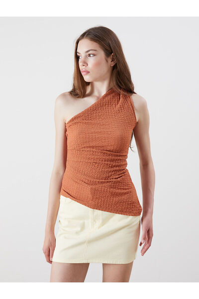 LC Waikiki Peak New Season One-Shoulder Gathered Blouse