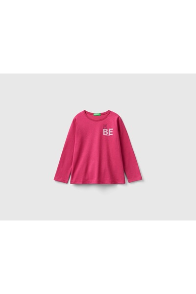 United Colors of Benetton تي شيرت أطفالي من القطن العضوي بقصّة كلاسيكية