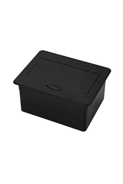 Adsinio Recessed Built-in Socket, Adsinio, 2 Shucko, 1.8m cable, rated current 16A, Aluminum, Black