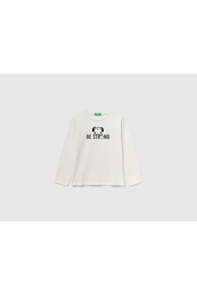 United Colors of Benetton تي شيرت قطني 100% بقصّة مربعة للأطفال