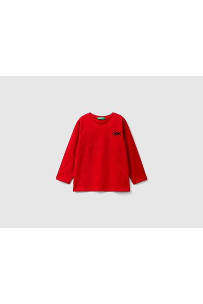 United Colors of Benetton Organic Cotton Long Sleeve Kids' T-Shirt