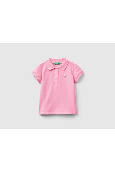 United Colors of Benetton تي شيرت بولو كلاسيكي من القطن العضوي للبنات