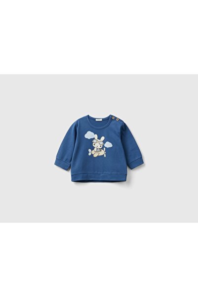 United Colors of Benetton تي شيرت بطبعة حيوانية للأطفال الرضع