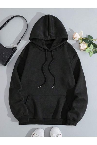 Boi Gdg Skulls Sweatshirt - Black Printed Oversize Thick Hooded Hoodie