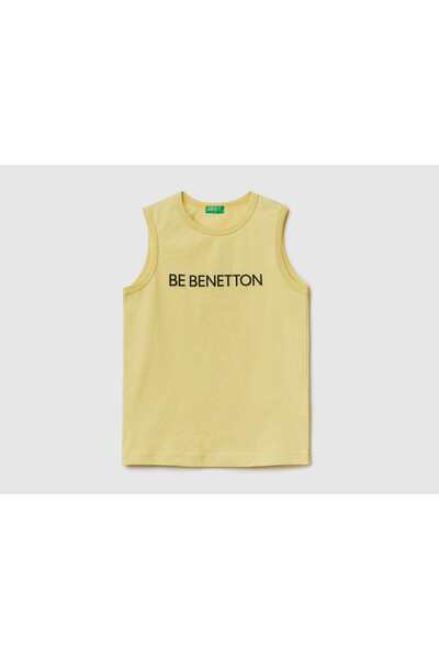 United Colors of Benetton قميص بدون أكمام مصنوع من القطن العضوي بنسبة 100% مع...