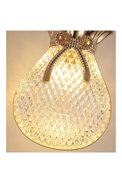 Vooltex Luxury modern crystal chandelier with three single lights, Vaultex