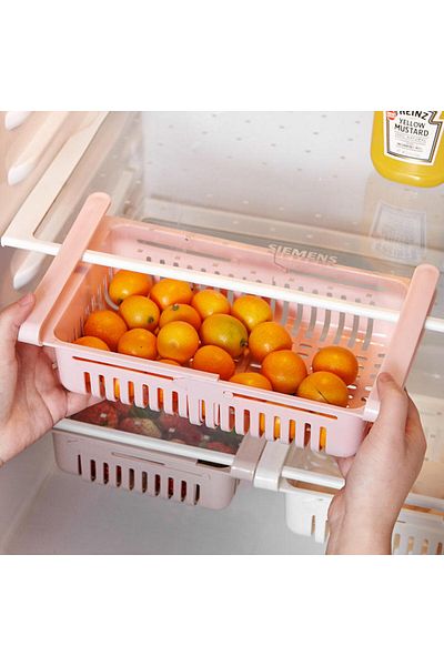 Türkiye Kitchen Retractable Drawer Organizer Refrigerator Storage Baskets Food Storage Boxes